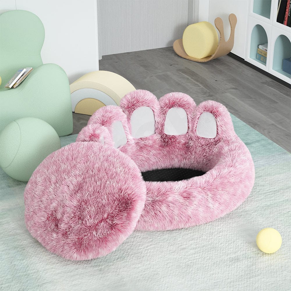 Long Plush Cat Bed Warm Winter Pet Items Cozy Kitten Cushion