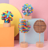 Solid Wooden Rotating Lollipop Fischer Series Creative Ornaments Decompression Toys Decompression Artifact Gyro