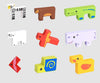 High Quality Baby Wooden Toys 3D Blocks Animal Building Blocks