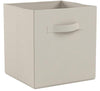 Amazon Basics Collapsible Fabric Storage Cubes Organizer with Handles, Beige - Pack of 6