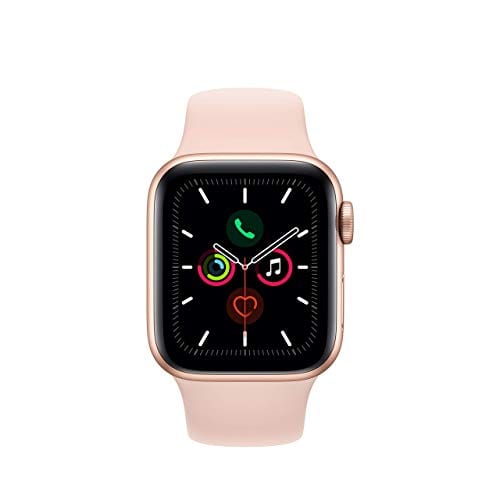 (Refurbished) Apple Watch Series 5 (GPS + Cellular, 40MM) - Gold Aluminum Case with Pink Sand Sport Band