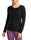 CRZ YOGA Women's Long Sleeves Workout Shirts Quick Dry Running Clothes Mesh Back Athletic Yoga Tops Loose Fit Black X-Small