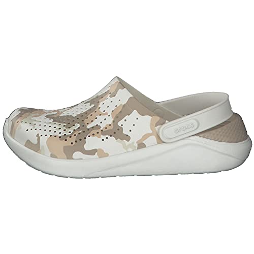 Crocs Unisex Men's and Women's LiteRide Clog, Almost White Camo, 6 US