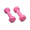 Amazon Basics Neoprene Dumbbell Hand Weights, 1 Pound Each, Red - Set of 2