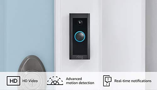 Introducing Ring Video Doorbell Wired – Convenient, essential features in a compact design, pair with Ring Chime to hear audio alerts in your home (existing doorbell wiring required) - 2021 release