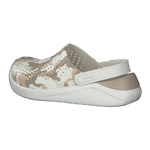 Crocs Unisex Men's and Women's LiteRide Clog, Almost White Camo, 6 US