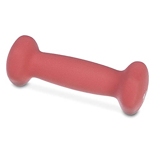 Amazon Basics Neoprene Dumbbell Hand Weights, 1 Pound Each, Red - Set of 2