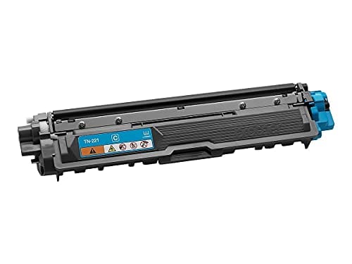 Brother Genuine Standard Yield Toner Cartridge, TN221C, Replacement Cyan Color Toner, Page Yield Up To 1,400 Pages, Amazon Dash Replenishment Cartridge, TN221
