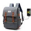 Fashion Travel Canvas Backpacks With USB Charging