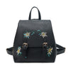 Embroidered Folk Style Fashion Leather Backpack