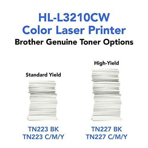 Brother HL-L3210CW Compact Digital Color Printer Providing Laser Printer Quality Results with Wireless