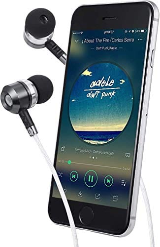 sephia SP3060 Earbuds, Wired in-Ear Headphones with Tangle-Free Cord, Noise Isolating, Bass Driven Sound, Metal Earphones, Carry Case, Ear Bud Tips