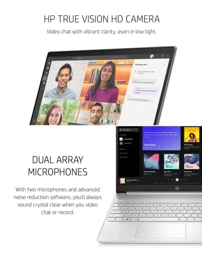 HP 15-inch Laptop, 11th Generation Intel Core i5-1135G7, Intel Iris Xe Graphics, 8 GB RAM, 256 GB SSD, Windows 11 Home (15-dy2024nr, Natural silver)