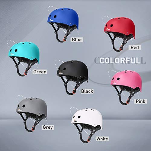 JBM international EPS foam Impact resistance & Ventilation Skateboard Helmet for Multi-sports, Small - Black