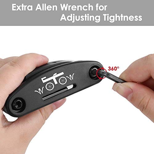 WOTOW 16 in 1 Multi-Function Bike Bicycle Cycling Mechanic Repair Tool Kit with 3 pcs Tire Pry Bars Rods
