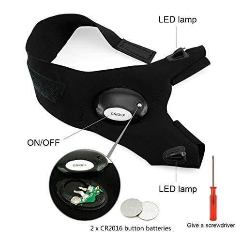 LED Flashlight Glove Gifts for Men Father Day Outdoor Fishing Gloves Dad Men Gifts with Stretchy Strap Screwdriver for Repairing Cars Night Running Fishing Camping Hiking in Dark Place (1 Pair)