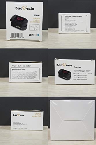 Zacurate Pro Series 500DL Fingertip Pulse Oximeter Blood Oxygen Saturation Monitor with Silicon Cover, Batteries and Lanyard (Royal Black)