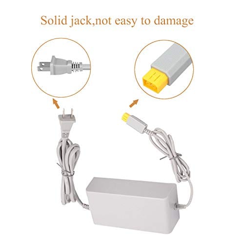 Console Charger for Wii U, AC Adapter Power Supply Replacement for Nintendo WiiU Console (Not Compatible with Nintendo Wii)