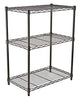 Amazon Basics 3-Shelf Adjustable, Heavy Duty Storage Shelving Unit (250 lbs loading capacity per shelf), Steel Organizer Wire Rack, Black (23.3L x 13.4W x 30H)