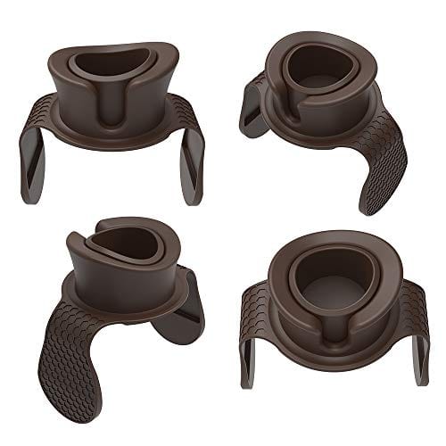 Sofa Cup Holder - Watruer The Ultimate Anti-Spill Couch Coaster Holder Food Grade Silicone Drink Holder for Your Sofa or Couch - Brown