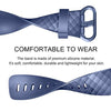 Pack 3 Silicone Bands for Fitbit Charge 4 / Fitbit Charge 3 / Charge 3 SE Replacement Wristbands for Women Men Small Large(Without Tracker) (Large: for 7.1"-8.7" Wrists, Black+Navy Blue+Slate Grey)