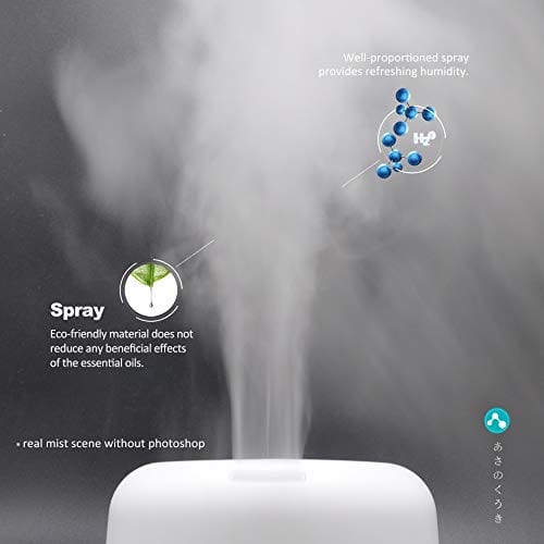 ASAKUKI 500ml Premium, Essential Oil Diffuser with Remote Control, 5 in 1 Ultrasonic Aromatherapy Fragrant Oil Humidifier Vaporizer, Timer and Auto-Off Safety Switch