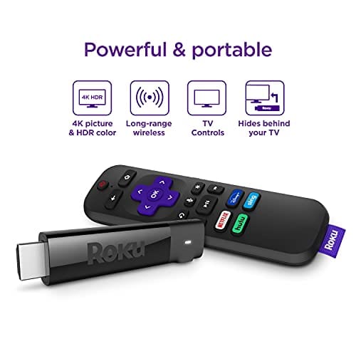 Roku Streaming Stick+ | HD/4K/HDR Streaming Device with Long-range Wireless and Voice Remote with TV Controls