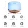 ASAKUKI 500ml Premium, Essential Oil Diffuser with Remote Control, 5 in 1 Ultrasonic Aromatherapy Fragrant Oil Humidifier Vaporizer, Timer and Auto-Off Safety Switch