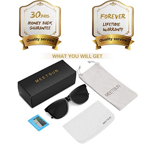 MEETSUN Polarized Sunglasses for Women Men Classic Retro Designer Style (Ombre Brown Frame / Gradient Brown Lens, 54)