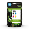 HP 910 | 4 Ink Cartridges | Black, Cyan, Magenta, Yellow | Works with HP OfficeJet 8000 Series | 3YL61AN, 3YL58AN, 3YL59AN, 3YL60AN