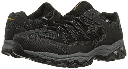 Skechers mens Afterburn M. Fit fashion sneakers, Black, 6.5 US