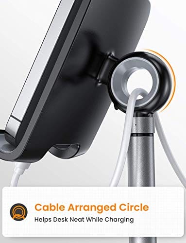 Cell Phone Stand, Angle Height Adjustable LISEN Phone Stand for Desk, Thick Case Friendly Phone Holder Stand for Desk, Compatible with All Mobile Phones,iPhone,Switch,iPad,Tablet(4-10in)