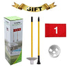 KINGTOP Miniature Golf Flagstick, Practice Putting Green Flags for Yard, Golf Pin Flag Hole Cup Set, Portable 2-Section Design, 3ft Flagpole, Red Flag Numbered #1, Indoor | Outdoor