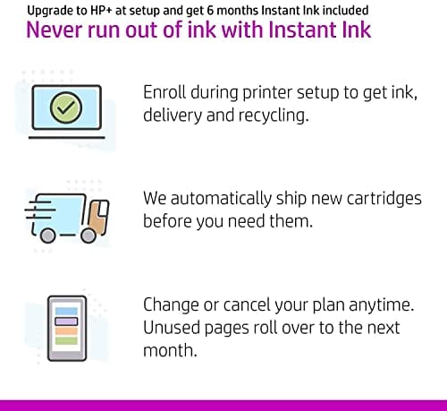 HP DeskJet 4155e All-in-One Wireless Color Printer, with bonus 6 months free Instant Ink with HP+ (26Q90A)