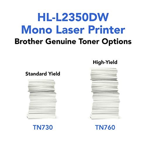 Brother Compact Monochrome Laser Printer, HL-L2350DW, Wireless Printing, Duplex Two-Sided Printing, Amazon Dash Replenishment Ready
