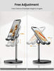 Cell Phone Stand, Angle Height Adjustable LISEN Phone Stand for Desk, Thick Case Friendly Phone Holder Stand for Desk, Compatible with All Mobile Phones,iPhone,Switch,iPad,Tablet(4-10in)