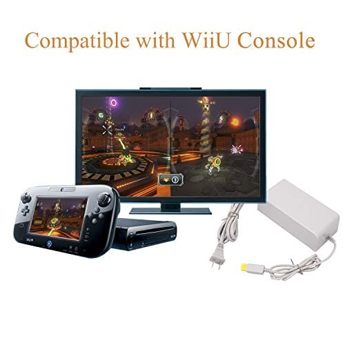 Console Charger for Wii U, AC Adapter Power Supply Replacement for Nintendo WiiU Console (Not Compatible with Nintendo Wii)