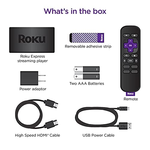 Roku Express | HD Streaming Media Player with High Speed HDMI Cable and Simple Remote