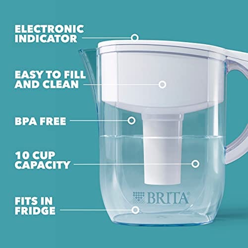 Brita Standard Everyday Water Filter Pitcher, White, Large 10 Cup, 1 Count