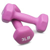 Amazon Basics Neoprene Dumbbell Hand Weights, 1 Pound Each, Red - Set of 2