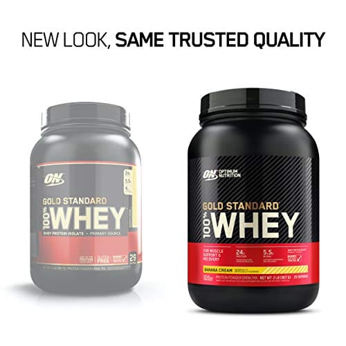 Optimum Nutrition Gold Standard 100% Protein Powder, 2 Pound (Packaging May Vary) Whey Banana Cream