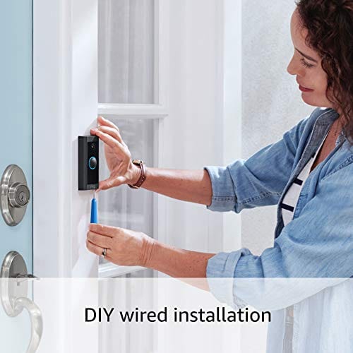 Introducing Ring Video Doorbell Wired – Convenient, essential features in a compact design, pair with Ring Chime to hear audio alerts in your home (existing doorbell wiring required) - 2021 release