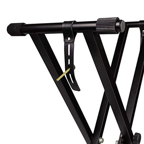 RockJam Adjustable Keyboard Stand with Locking Straps & Quick Release Mechanism