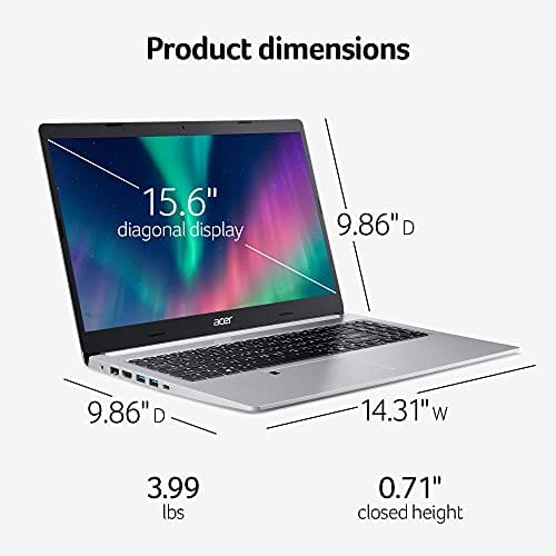 Acer Aspire 5 A515-46-R14K Slim Laptop | 15.6" Full HD IPS | AMD Ryzen 3 3350U Quad-Core Mobile Processor | 4GB DDR4 | 128GB NVMe SSD
