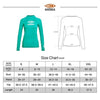 AXESEA Women Rash Guard Long Sleeve Active Top UPF 50+ Rashguard Swim Shirt Surf Swimwear, Lagoon, X-Large