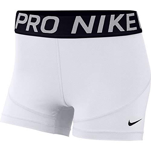 Nike Women's Pro 3" Training Short (White/Black/Black, X-Small)