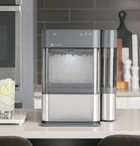 GE Profile Opal 2.0 | Countertop Nugget Ice Maker with Side Tank | Ice Machine with WiFi Connectivity | Smart Home Kitchen Essentials | Stainless Steel