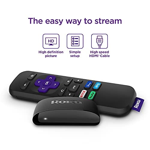 Roku Express | HD Streaming Media Player with High Speed HDMI Cable and Simple Remote