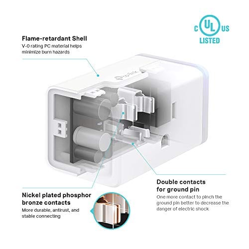 Kasa Smart Plug HS103P2, Smart Home Wi-Fi Outlet Works with Alexa, Echo, Google Home & IFTTT, No Hub Required, Remote Control,15 Amp,UL Certified, 2-Pack
