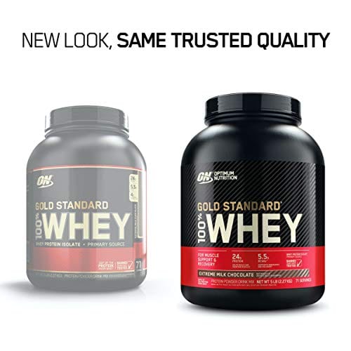 Optimum Nutrition Gold Standard 100% Whey Protein Powder, Extreme Milk Chocolate, 5 Pound (Packaging May Vary)